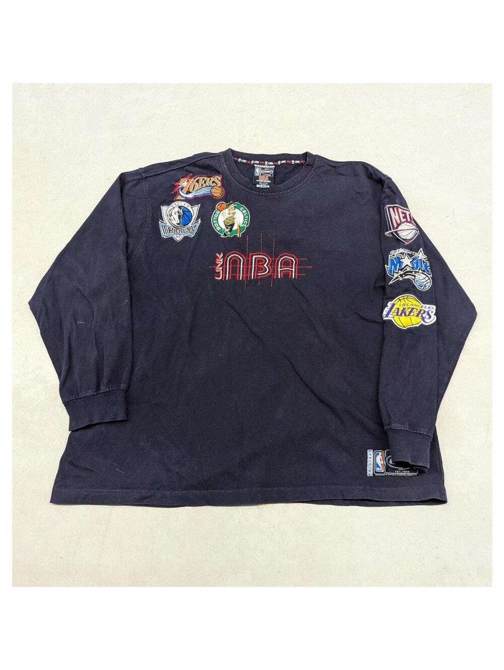 NBA UNK Team Embroidered Patches Long Sleeve Shirt